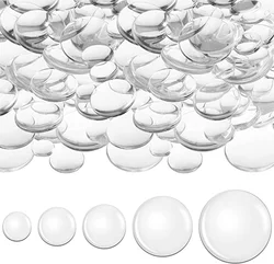 Cabujones de cristal transparente de 8mm-40mm, cabujones redondos de cristal transparente, accesorios de joyería para joyería DIY, pulsera y collar