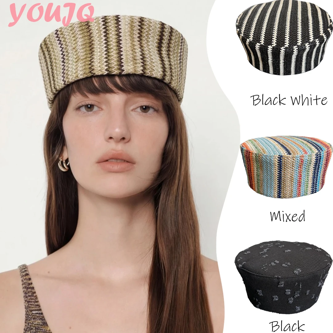berets-rayes-retro-britanniques-pour-femmes-chapeaux-plats-d'ete-et-d'automne-style-europeen-et-americain-berets-de-pecheur-boina