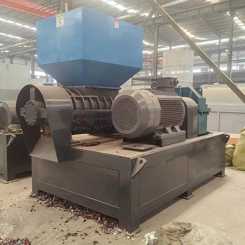 

Ton Woven Bag Shredder Waste Paper Old Cloth Leather Crusher Plastic Film Drip Irrigation Tape Spiral