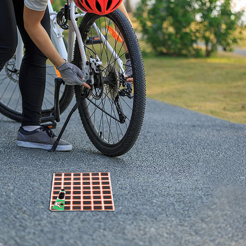 Kit de parches para neumáticos de bicicleta, goma natural, diseño compacto y ligero, herramienta de reparación de emergencia para neumáticos internos, camas de aire, piscinas inflables, 1 Juego