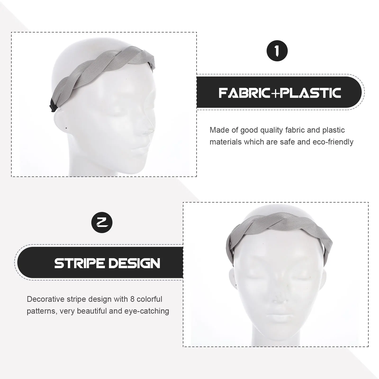 

2pcs Retro Braided Cross Headband Wide Twisted Hairband For Wedding Party Festival Women Vintage Style Charming Hair Accessory