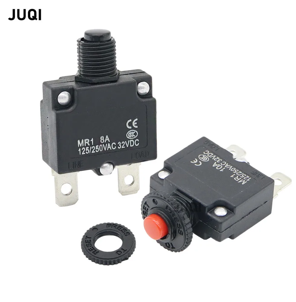 1PCS overload switch overload protector MR1 3A 4A 5A 6A 7A 8A 10A 15A 16A 18A 20A 25A 30A Circuit Breaker Overload Protector