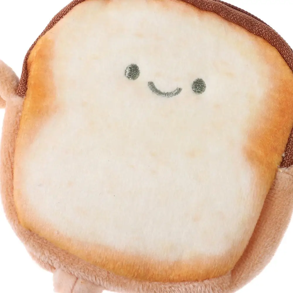 New Cartoon Toast Coin Purse Portable Bread Earphone Bag Lightweight Coin Key Bag Girl