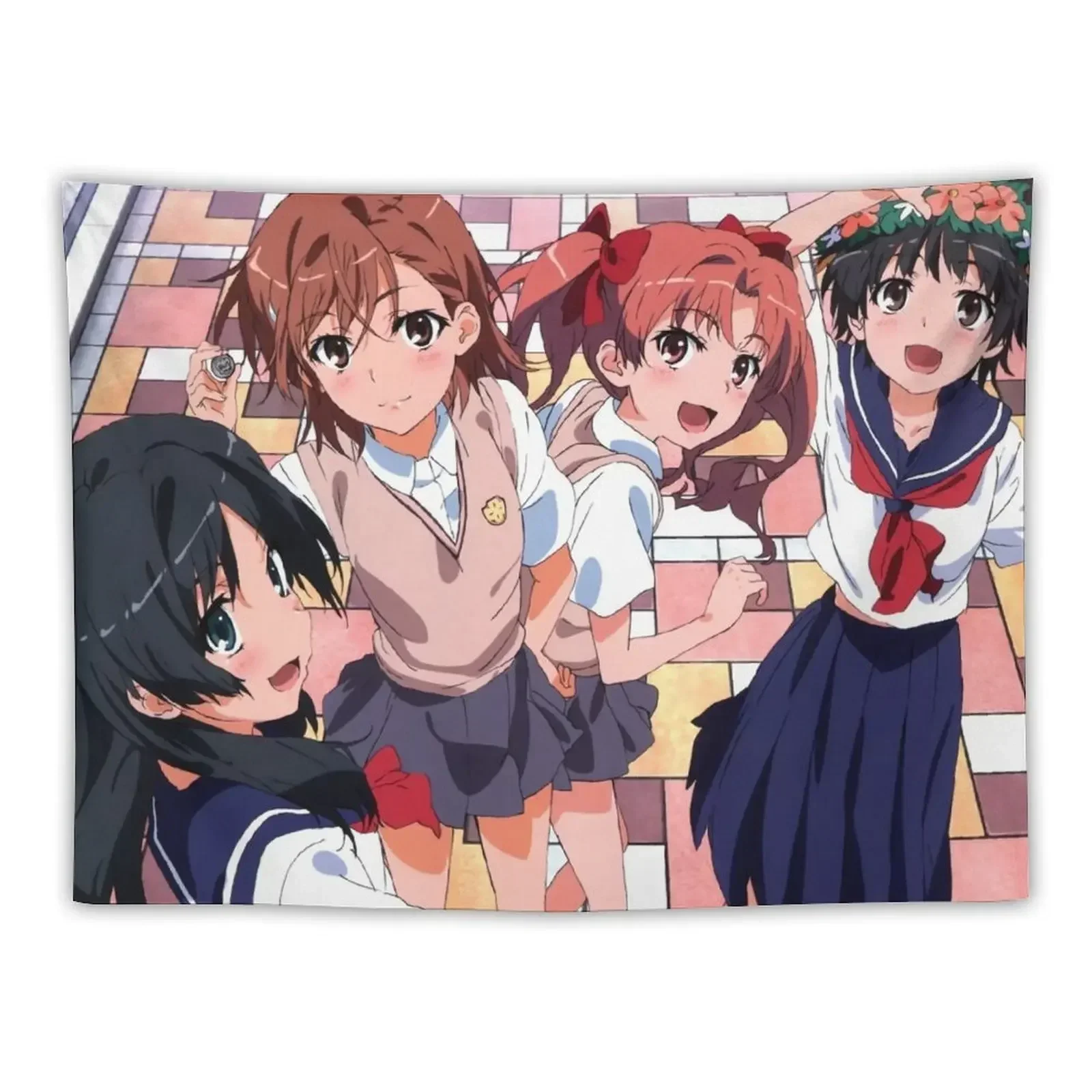 

Toaru Kagaku - Misaka Mikoto, Shirai Kuroko, Saten Ruiko, Uiharu Kazari Tapestry House Decorations Decorative Paintings Tapestry