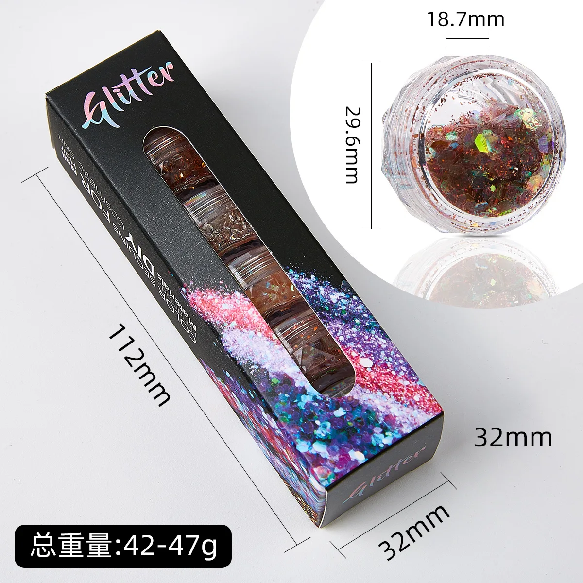 2025 Nuove frammenti irregolari Ghia Pearl Maillard Autunno Marrone Serie Paillettes