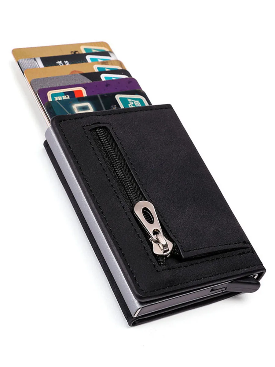 

UOSU Mini bag PU Leather Men Wallet Rfid Anti-magnetic Credit Cards Holder With Organizer Coin Pocket & Money Clips Purse