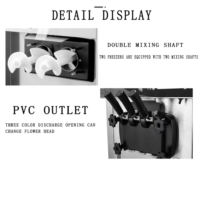 Commercial  Hard Ice Cream Machine Electric Yogurt Milk Water Chocolate Syrup Maker New Condition