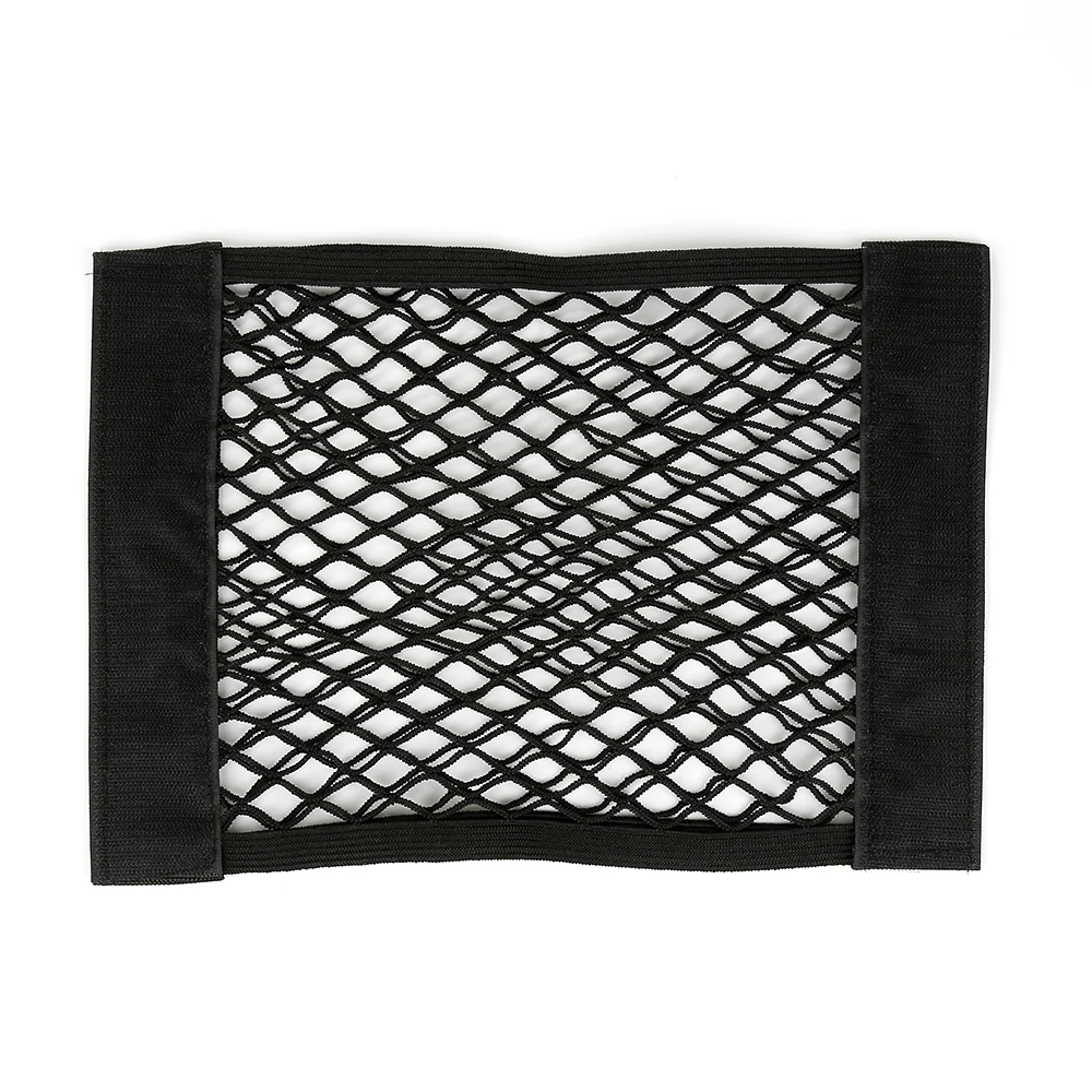 مقعد السيارة الخلفي الشبكي الخلفي ، شبكة سلسلة مرنة ، ملصق ، حقيبة تخزين عالمية ، قفص جيب ، منظم السيارات