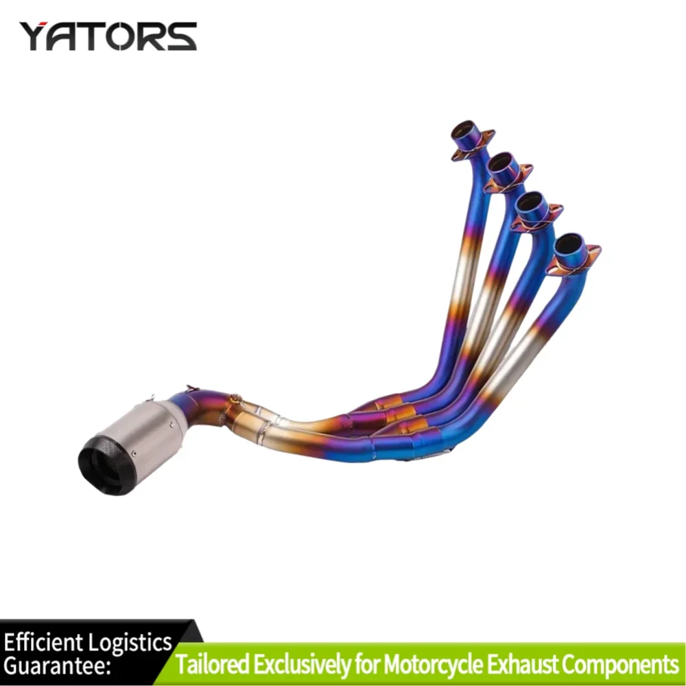 

Для Honda 14-23 CBR650 CBR650F CB650F CB650R передняя соединительная труба выхлопная система синие выхлопные трубы