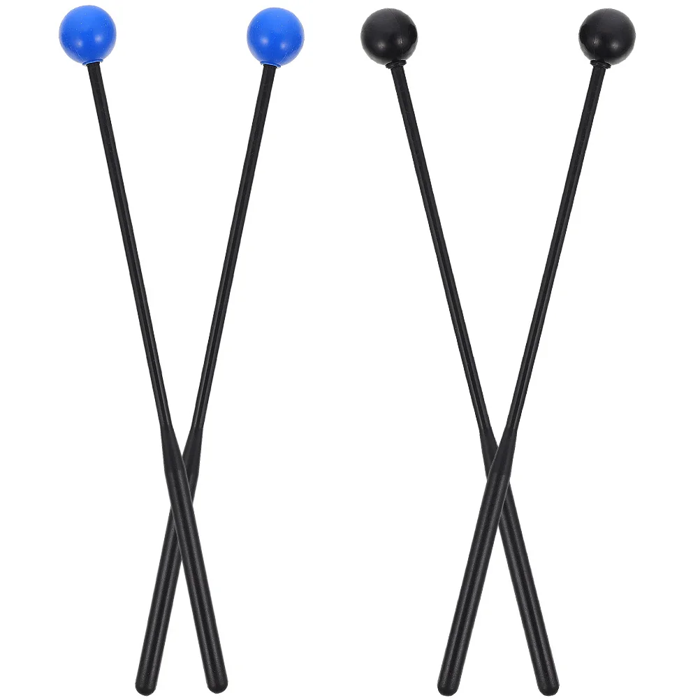 

2Pairs Plastic Rubber Xylophone Mallets Clear Sound Long Performance Practice Musical Instrument Sticks