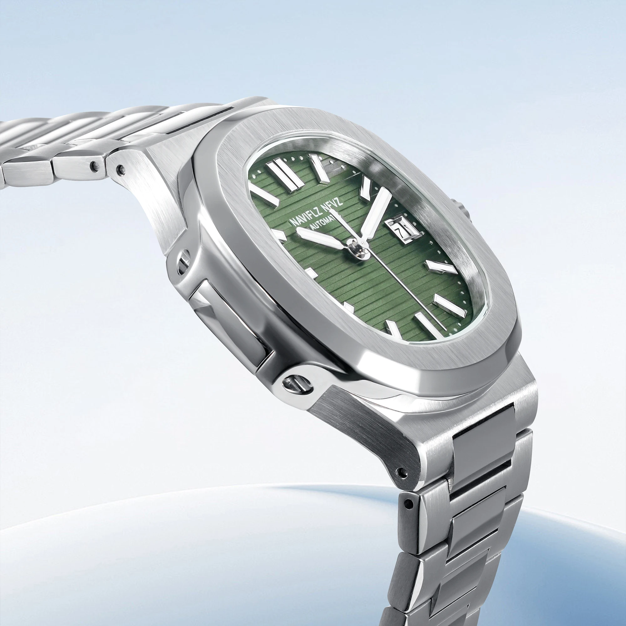 

Новые часы NAVIFLZ NFVZ 2025 года с японским механизмом Miyota 8215, автоматические, механические, с сапфировым стеклом, светящиеся, водонепроницаемые, из нержавеющей стали