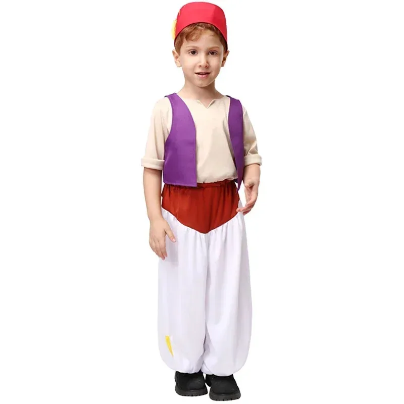 

DY20 Children's Halloween Prince Aladdin Costume Boys Fairy Tale Anime Role Play Outfits Party Dress Up 25
