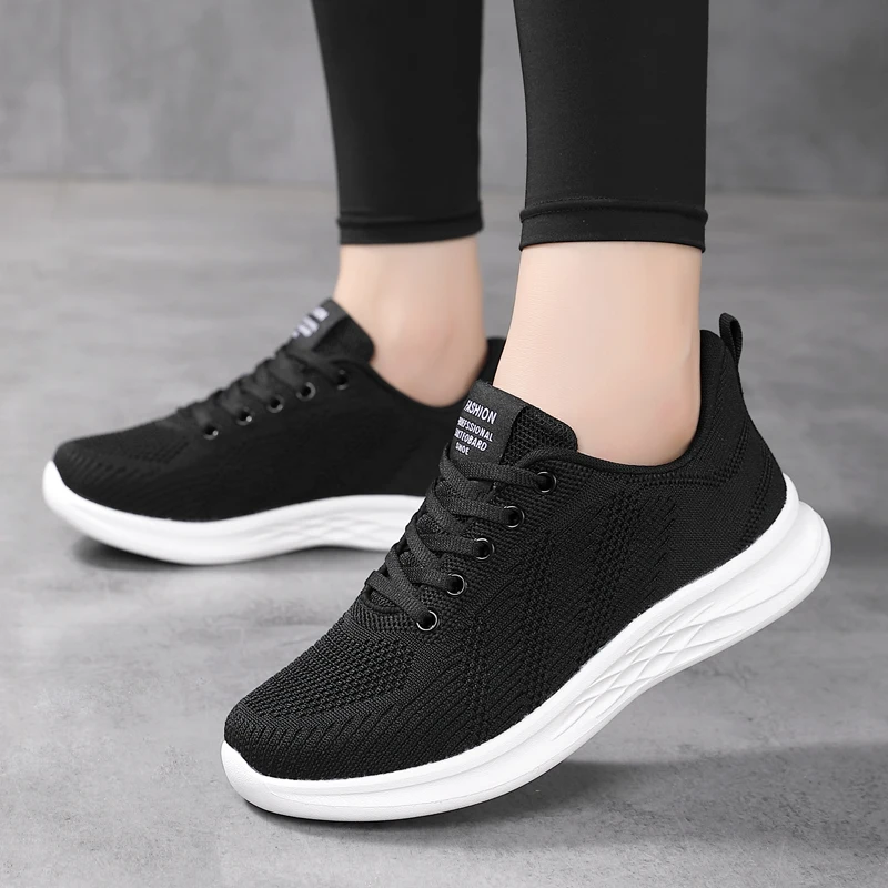 

Fashion Breathable Four Seasons Running Shoes Women Flying Weave Sports Casual Sneakers Ladies Non-Slip Fitness Jogging Shoes