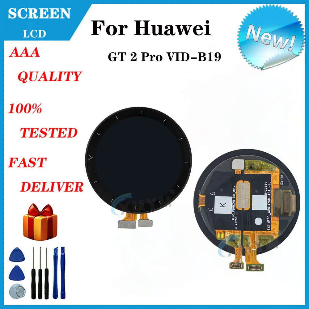 For Huawei GT 2 Pro VID-B19 46 mm LCD Screen Display Touch Panel Digitizer + Tools Replacement And Repair Parts