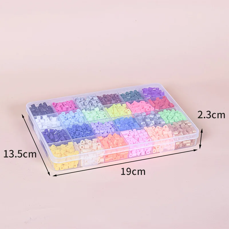 5mm HaMa Bead 24 colori scatola supplementare puzzle per bambini giocattolo puzzle 3D giocattolo perline Perler set pannello forato fai da te