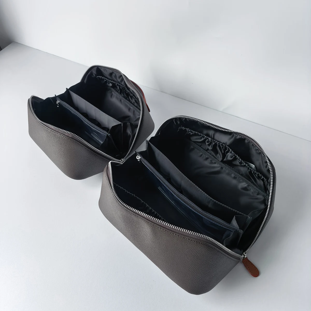 Tragbare Canvas-Beschichtete Wasserdichte Stoff-Kosmetiktasche Große Kapazität Reise-Toilettenartikel-Organizer Unisex Make-up-Organizer Luxus-Tasche – Detail 11