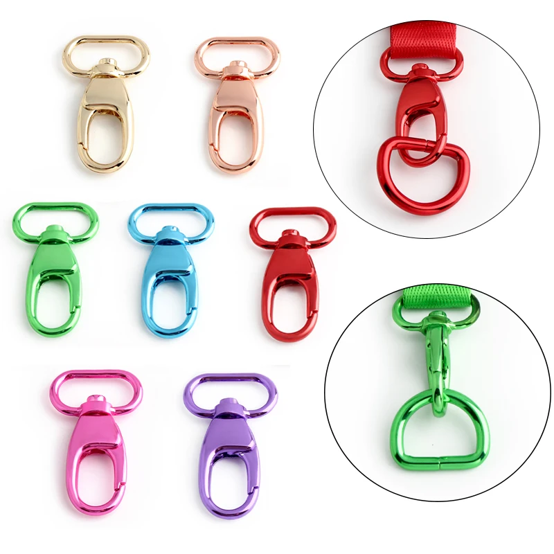 5PCS 26mm Oval Ring Rotierenden Karabinerverschluss Tasche Bergsteigen Tasche Schulter Gurt Frühling Haken DIY Handwerk Zubehör
