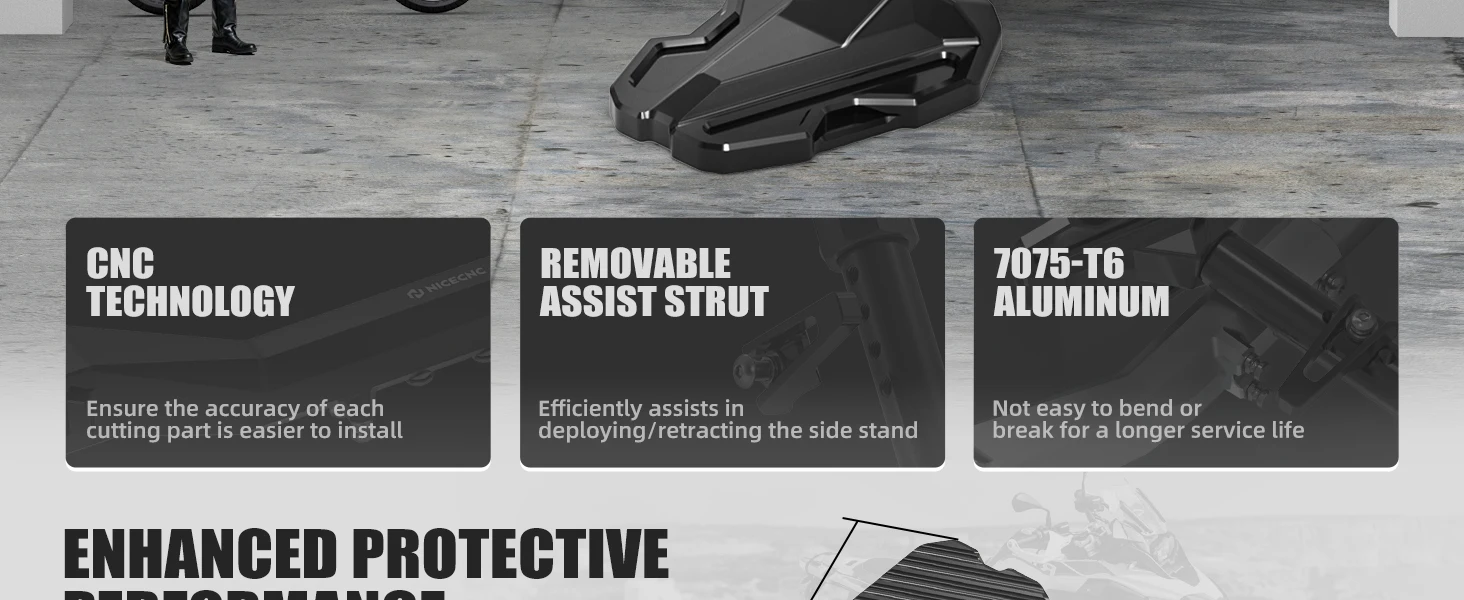 NICECNC Motorrad-Seitenständer für BMW R1250GS/Adventure R1250GSA R1250 GSA 2019 2020 2021 2022 2023 2024 – Detail 2