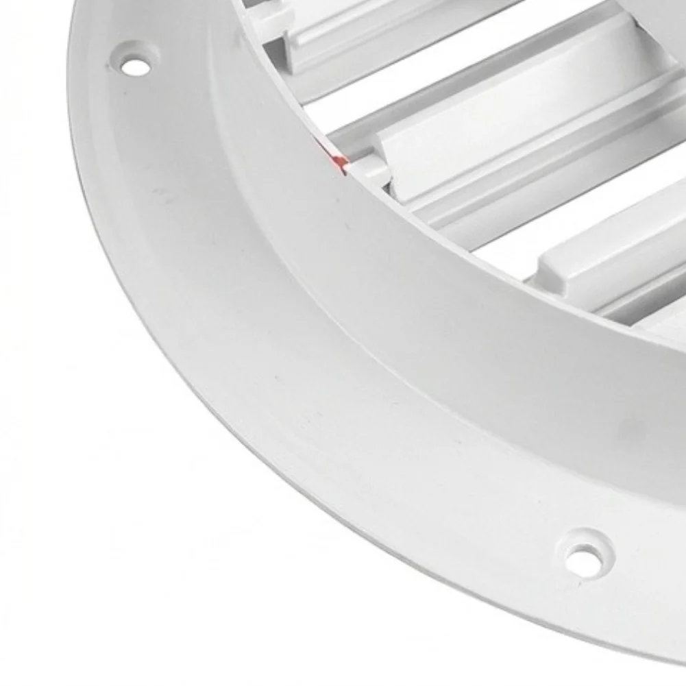 White Aluminum Alloy 45 Degree Rainproof Round Louver Vent For Villa Exterior Wall Ventilation And Air Quality Accessories