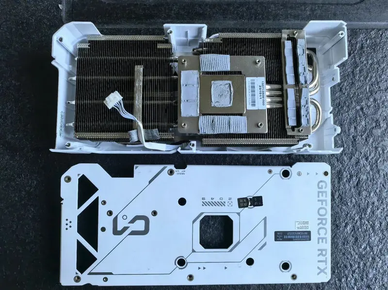 The Cooler Radiator for ASUS RTX4070 Video Card White with Backplate