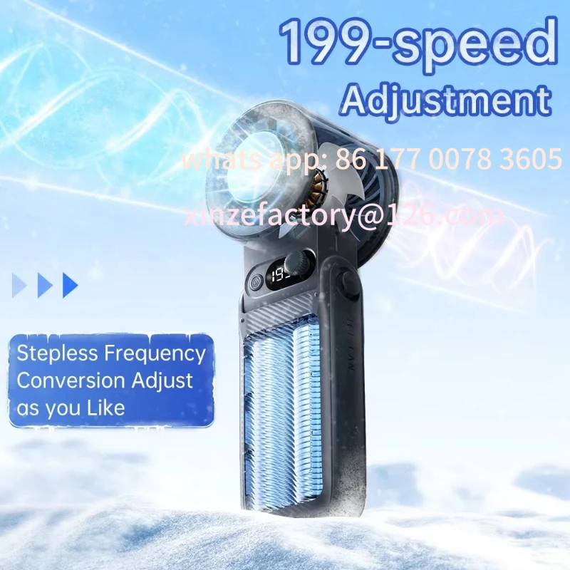 

Customizable Rechargeable Handheld Cooling Fan F5 Pro 199 Adjustable Speeds 6H Rapid Cooling Portable Mini Fan