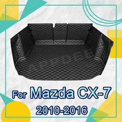 Auto Full Coverage Trunk Mat For Mazda CX-7 2010-2016 14 13 12 11 Car Boot Cover Pad Cargo Liner Interior Protector Accessories