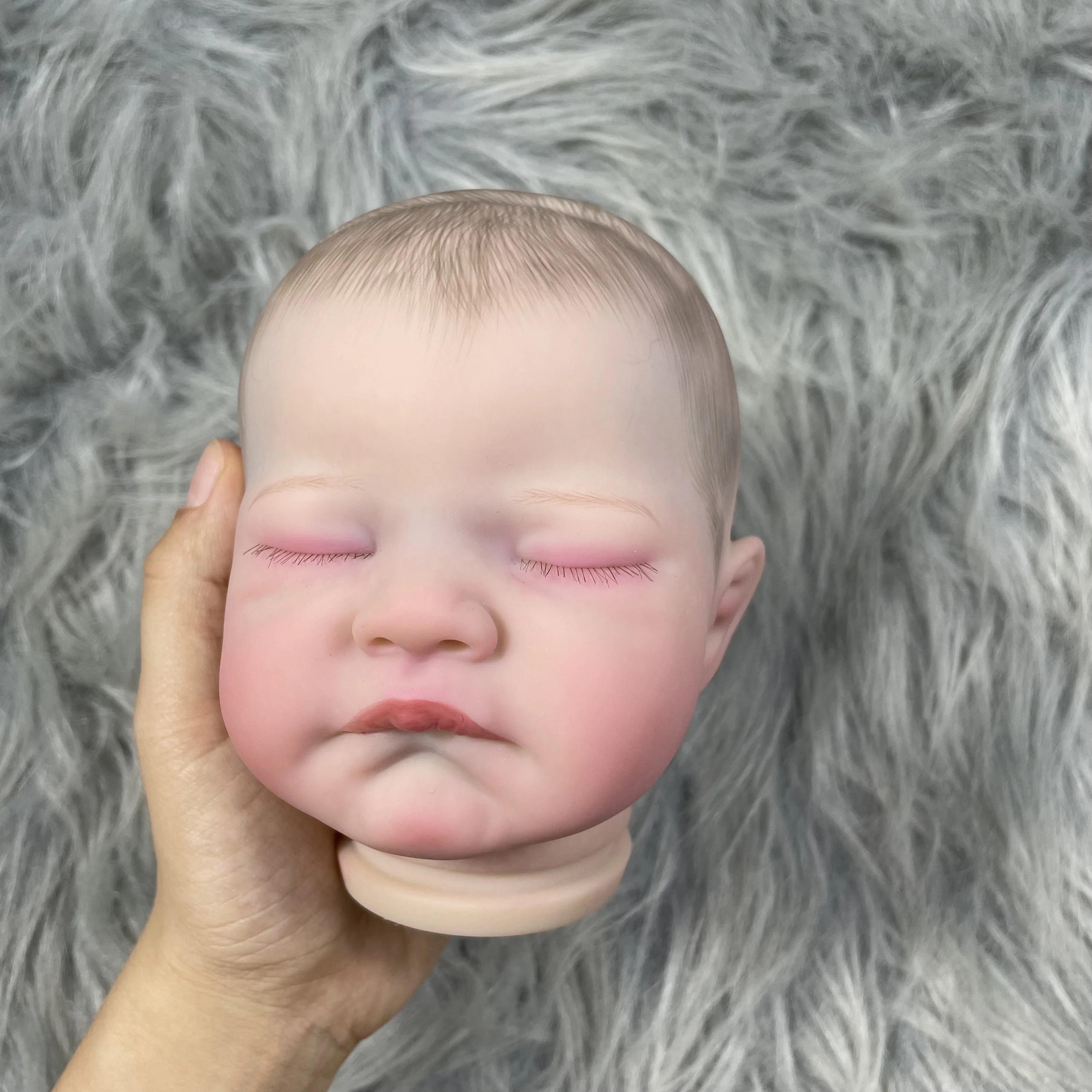 20inch Already Painted Reborn Doll Parts August Sleeping Baby 3D Painting with Visible Veins Cloth Body Included