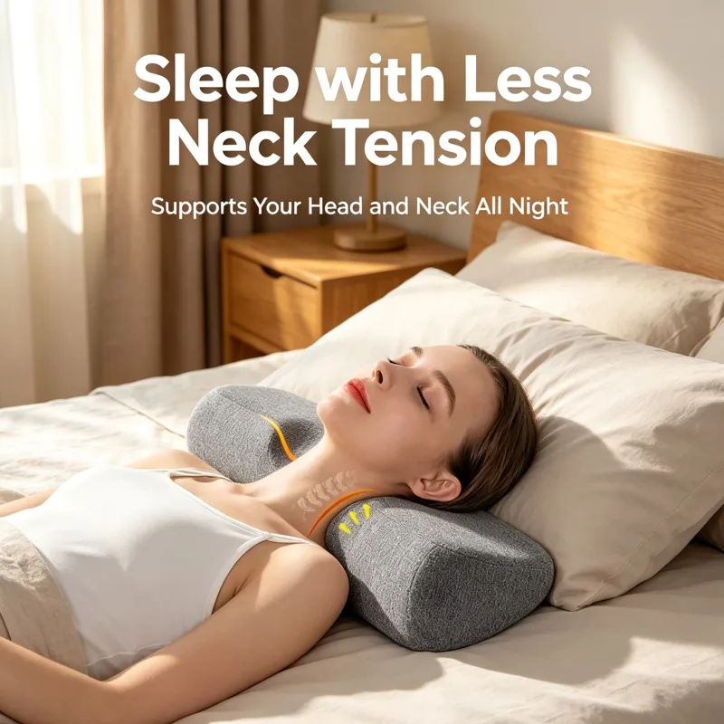Neck Support Slow Rebound Sleeping Pillow Memory Foam Cervical Pillow Orthopedic Side Back Sleeper Bed Bedroom Hotel Office