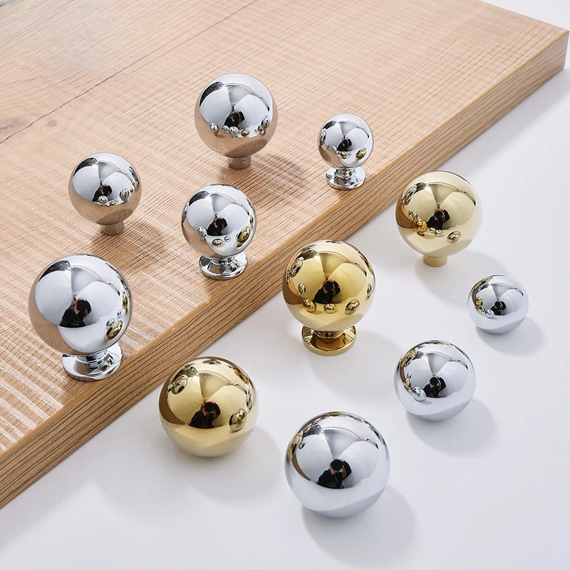 Solid Brass Bead Shaped Drawer Handle Creative Wardrobe Cupboard Pull Retro Bronze Gold Knobs Home Decor Kitchen Hardware