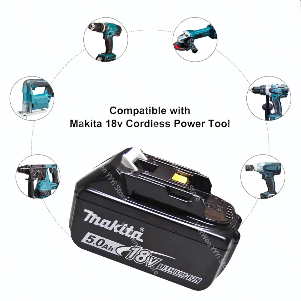 Makita-Batterie articulation Ion pour Makita, 18V, 3.0 Ah, 5.0 Ah, 4.0Ah, BL1830, BL1815, BL1860, BL1840, Remplacement, Outil électrique, Original, Nouveau