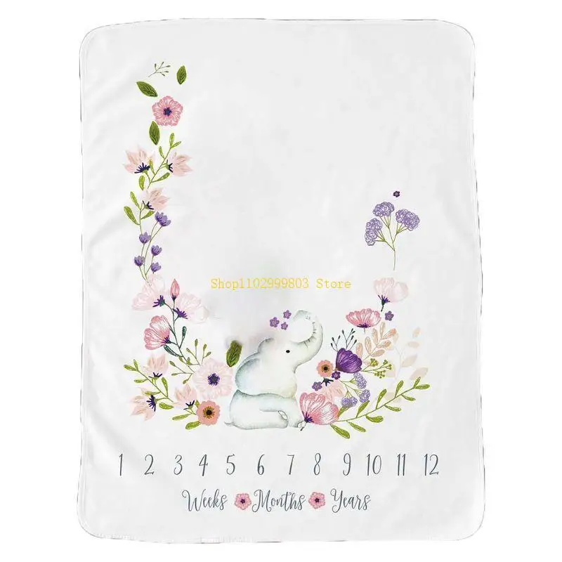 بطانية طفل حديث الولادة، سجل نمو قياسي، بطانية معلم شهري J0MF