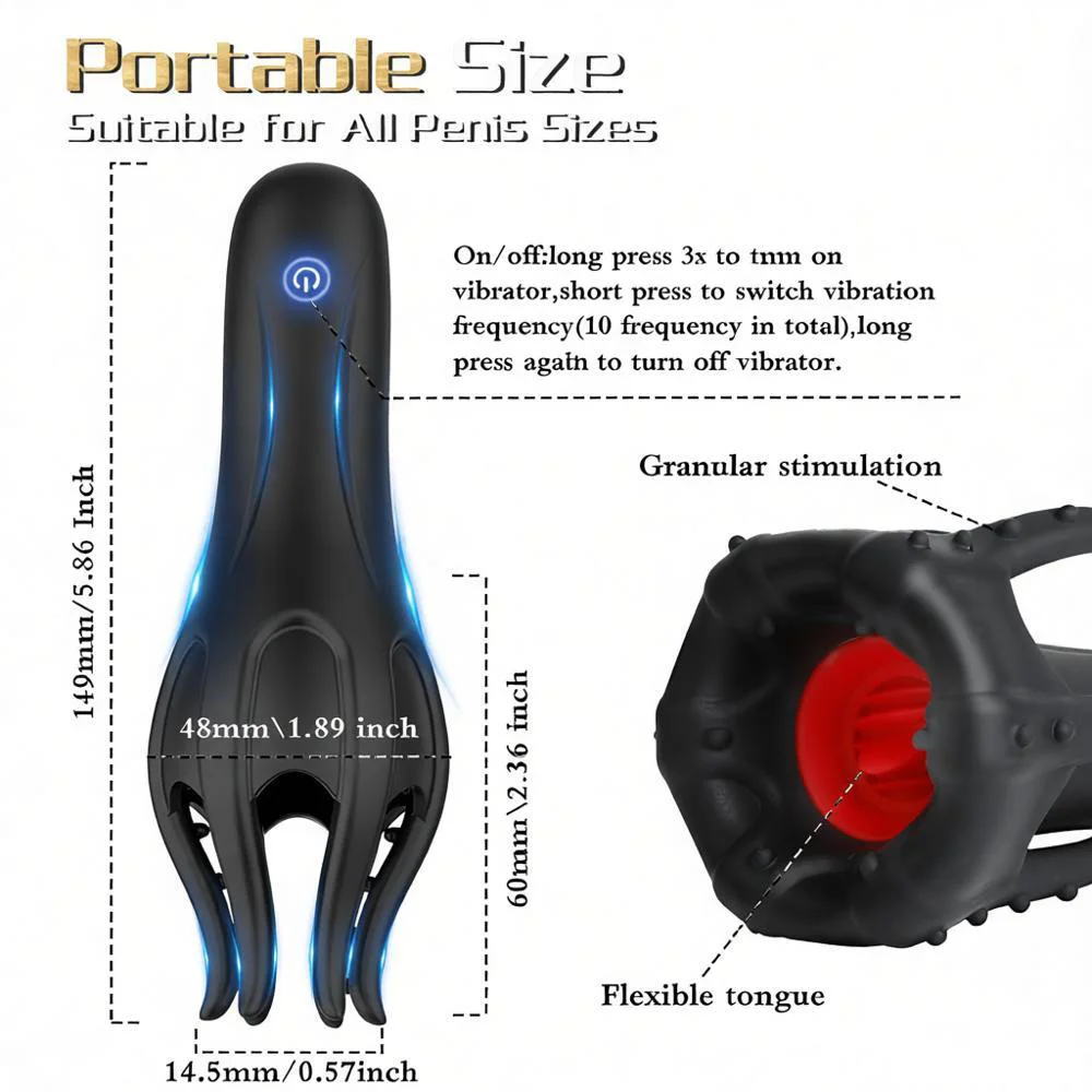 Glans Trainer for Men Powerful Vibrating Penis G Spot Masturbator Soft Fingertip Prolong Endurance Massage Vibrator Erotic Toys view 6