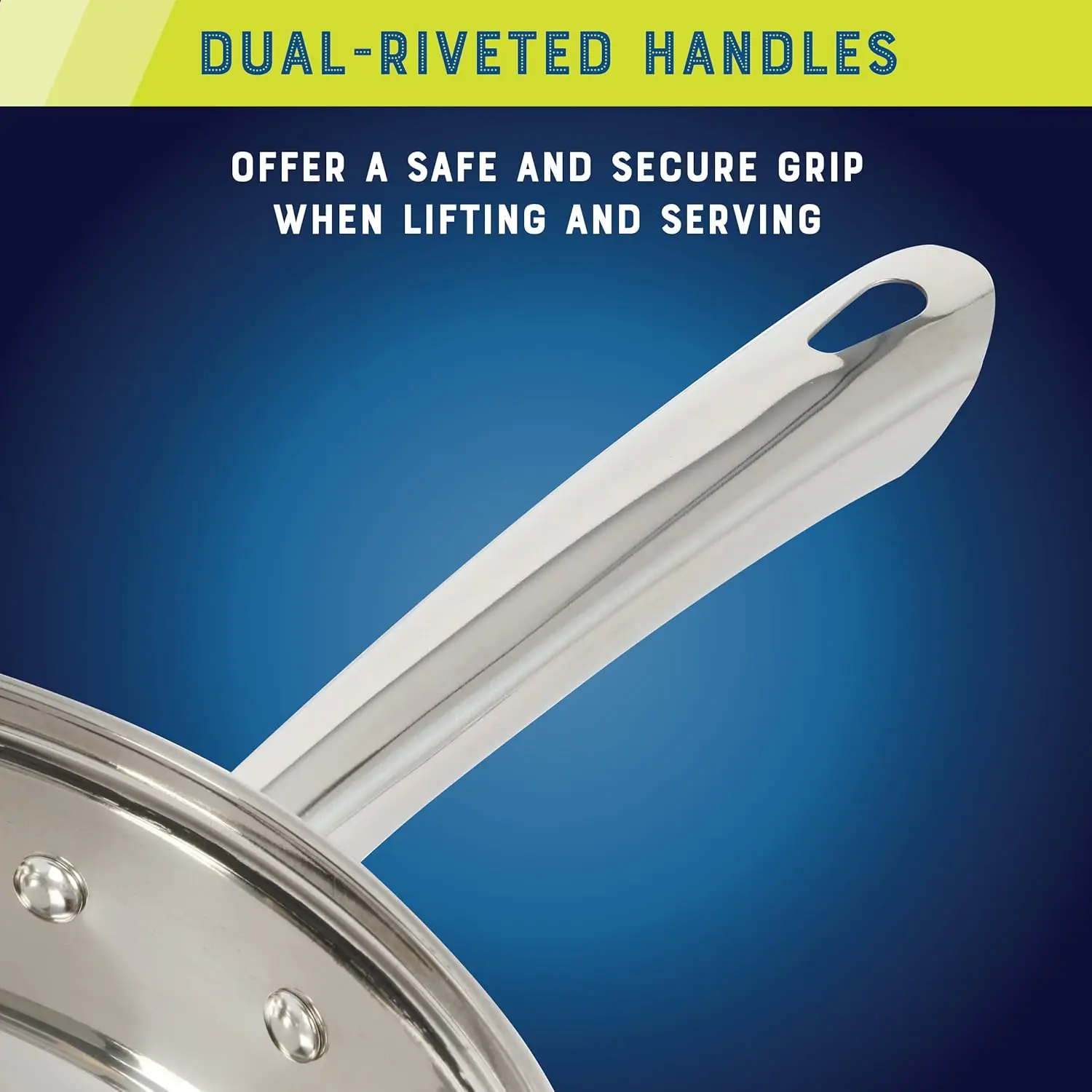 12-Piece Stainless Steel Cookware Set with Non-Stick Pots and Pans, Oven Safe for Home Cooking