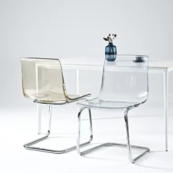 Modern Transparent Dining Chairs Nordic Ergonomic Minimalist Single Chairs Apartment Waiting Meubles De Salon Household Items