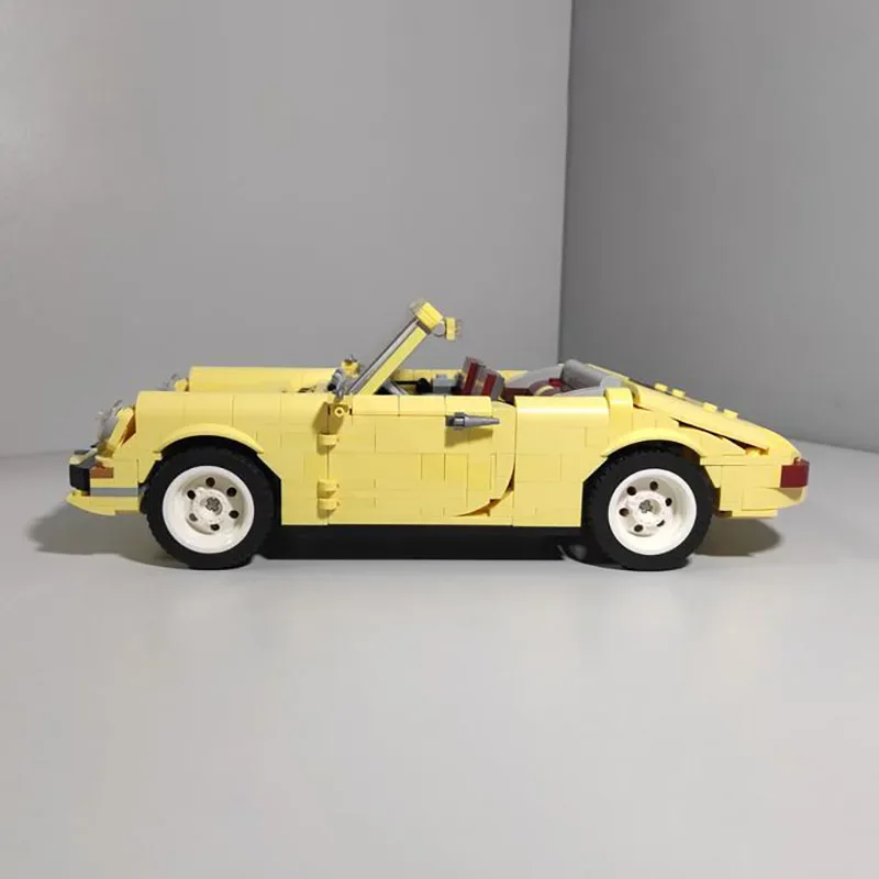 YcMoc Building Blocks Vintage Classic 911 Convertible Car Model Technical Bricks DIY Assembly Vehicle Toys For Kids Child