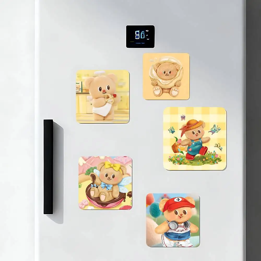 لطيف B-زبدة الدب مغناطيس الثلاجة ملصقات مغناطيسية إبداعية شخصية مع مغناطيس #3