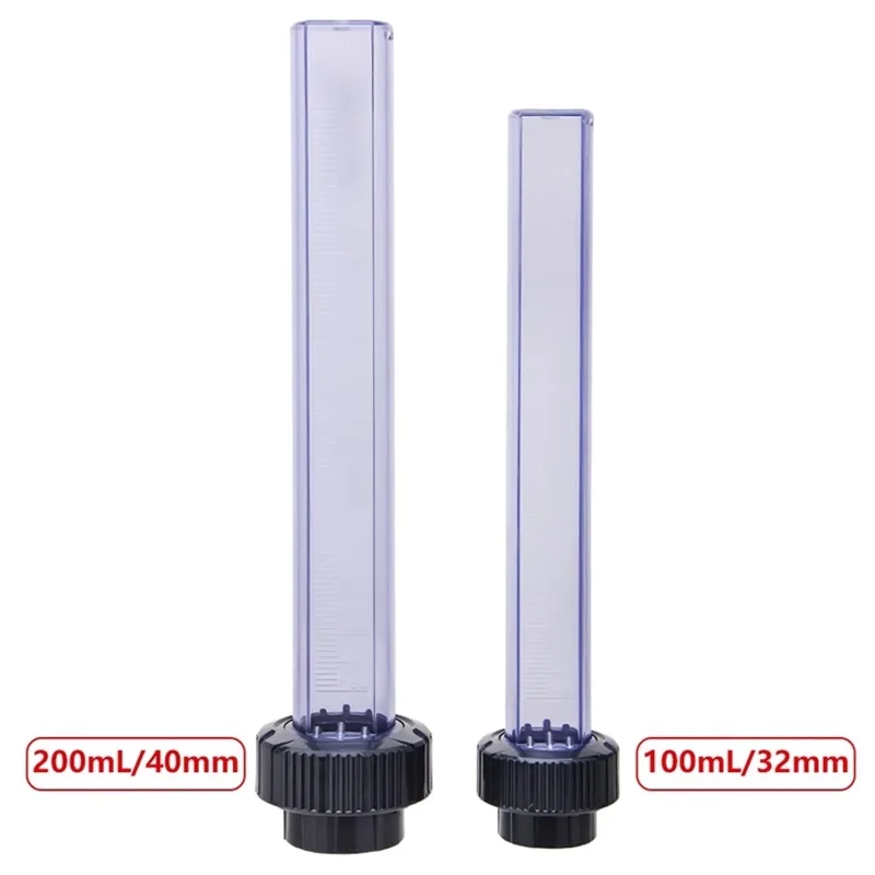 1pc 100/200ml PVC Flow Calibration Column Add Medicine Pump Calibration Column Transparent UPVC Liquid Metering Calibration