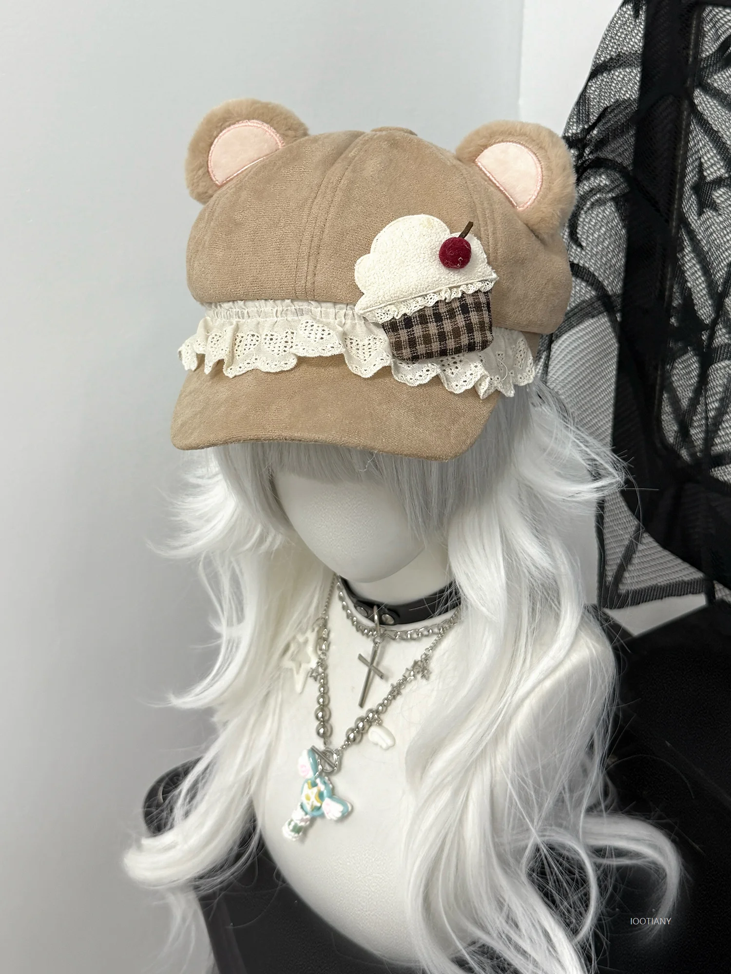 Damski kapelusz z króliczymi uszami, kapelusz imprezowy Y2k, akcesoria, japoński beret w stylu love, kapelusz damski, cosplay, lolita, urocza czapka baseballowa z uszkami, 2025