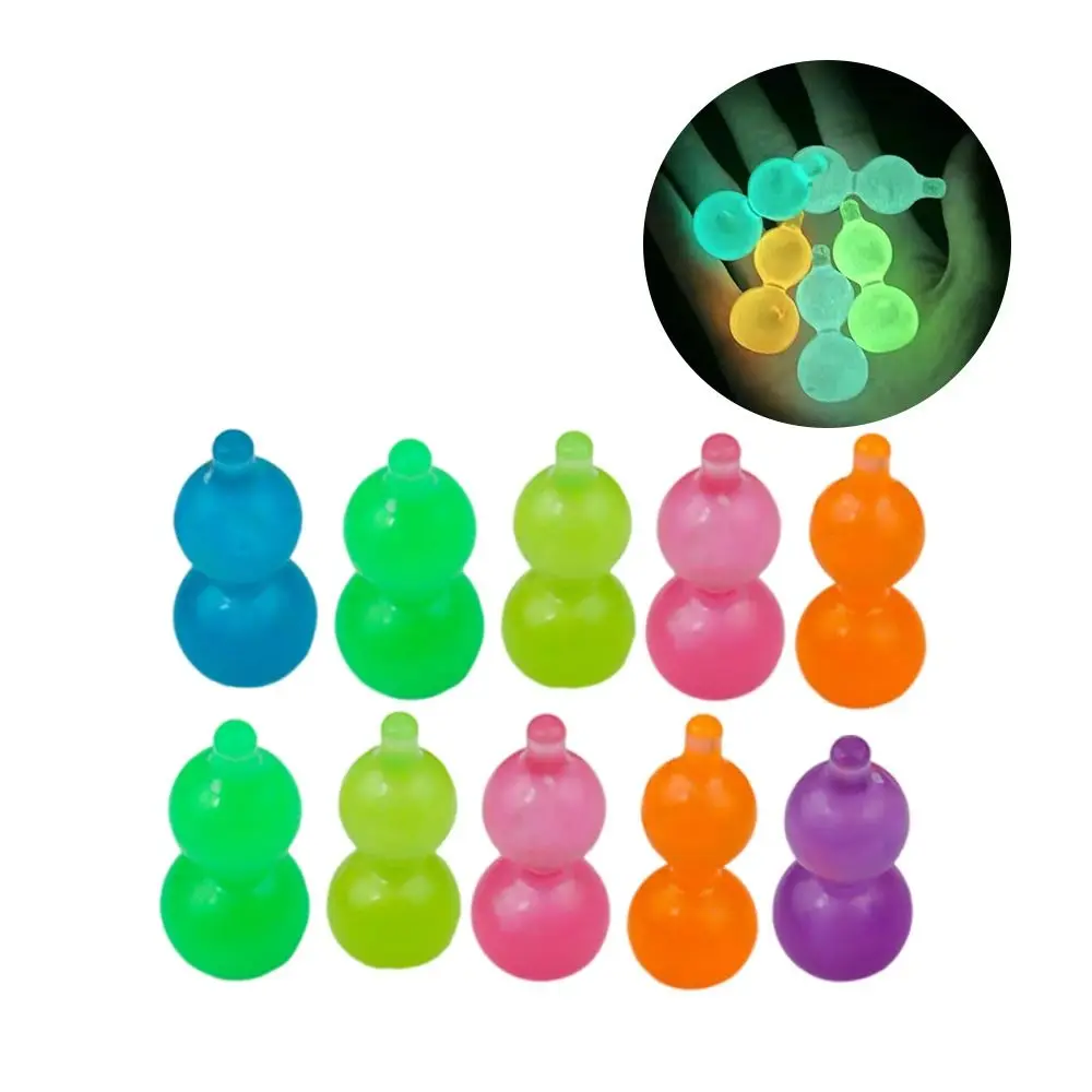

5/10PCS Kawaii Stress Relief Luminous Gourd Glow In The Dark Desktop Flashing Gourds Mini Resin Miniature Craft for
