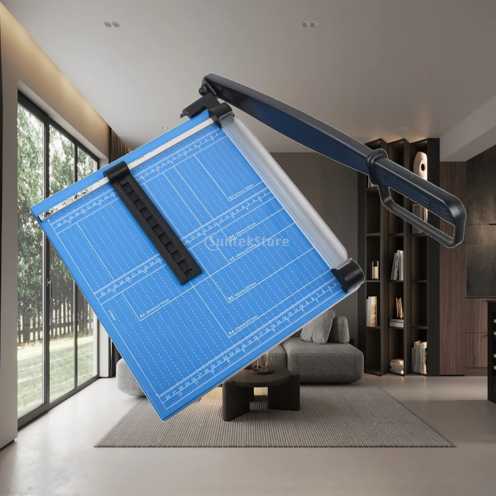 A4 Paper Trimmer Accurate Metal Paper Cutter with Steel Blade Straight Cut Heavy Duty for Office, Print Workspace