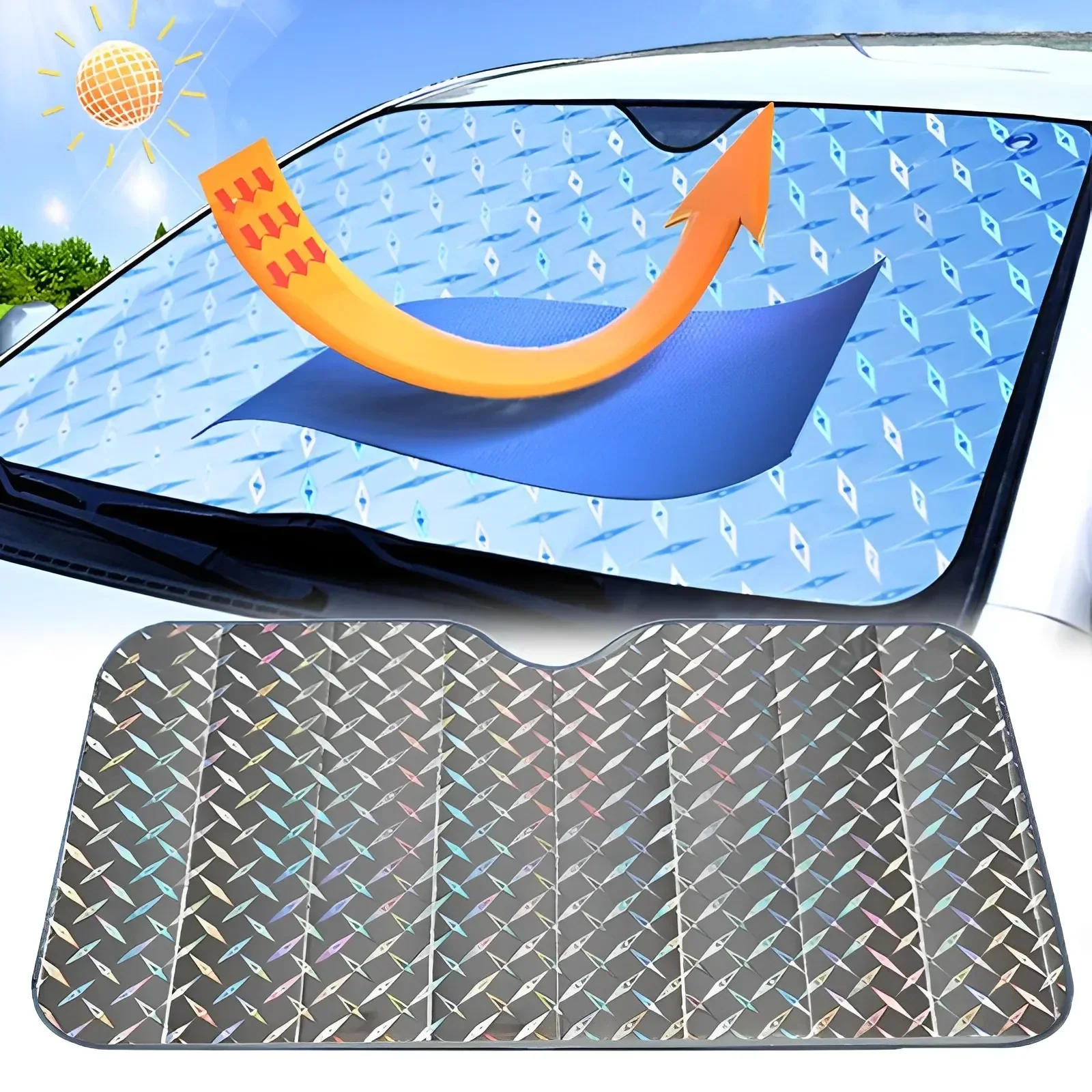 

Car Sunshade UV Protection Curtain Universal Car Sun Shade Film Windshield Visor Front Windshield Sunshade Cover Sun Shade