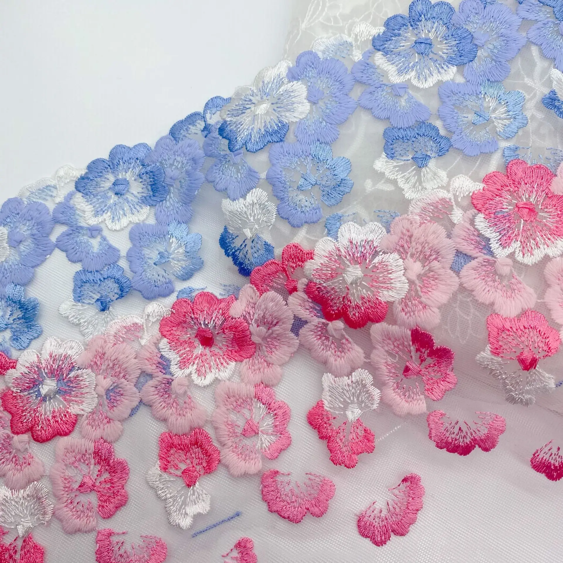1/3 Yard Lace Screen Bottom Polyester Yarn Pressed Fabric DIY Flower Embroidery Lace Accessories Curtain Sofa Cushion Decoration