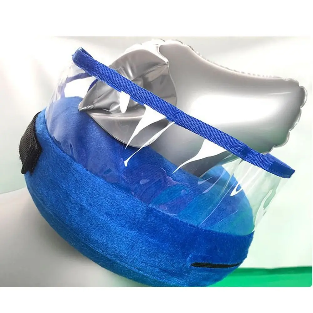 

Adjustable Inflatable Dog Cone Collar Anti-licking Clear Shield Waterproof Fabric Soft Dog Neck Donut Removal