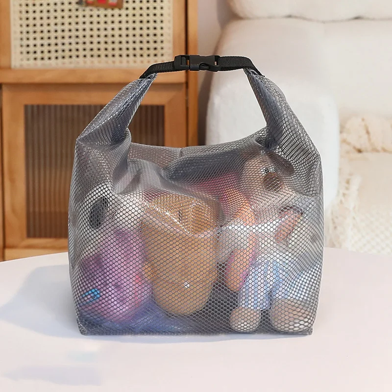 Translucent Snap Fastener Shopping Bag Beach Holiday Large Capacity Cosmetic Storage Bag Portable Business Toiletries Organizer