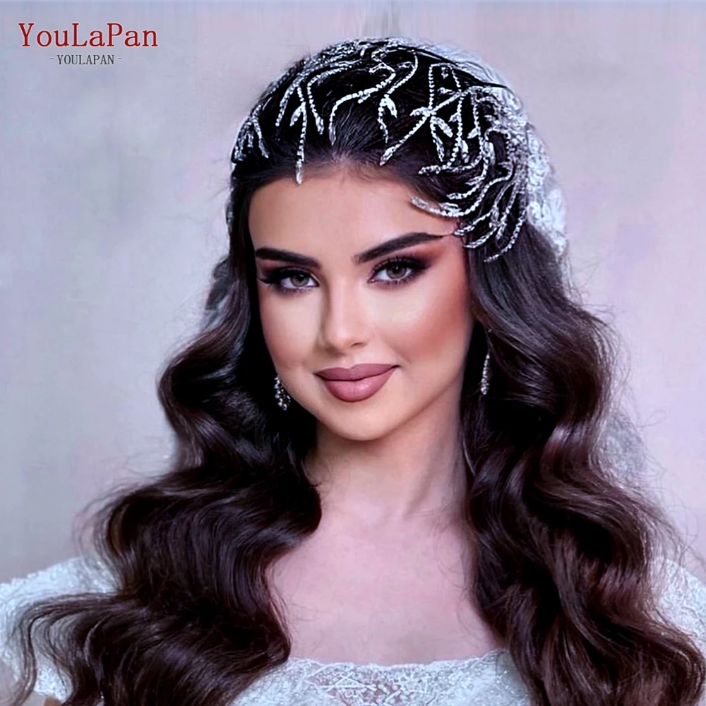 YouLaPan HP483 Wedding Headbands Crystal Woman Headwear Bridal Hair Ornaments Bride Hair Accessories Pageant Tiara and Headdress