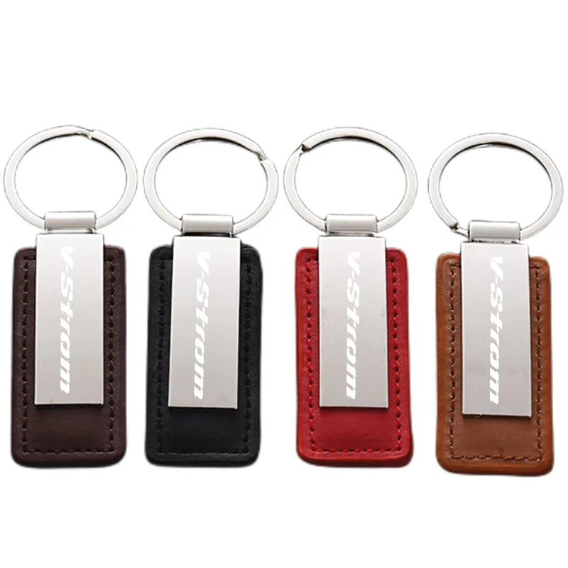 Custom Motorcycle Leather Keychain Decoration Accessory Fit For SUZUKI V-Strom 650 DL 250 650 1000 1050 vstrom650 2014-2023