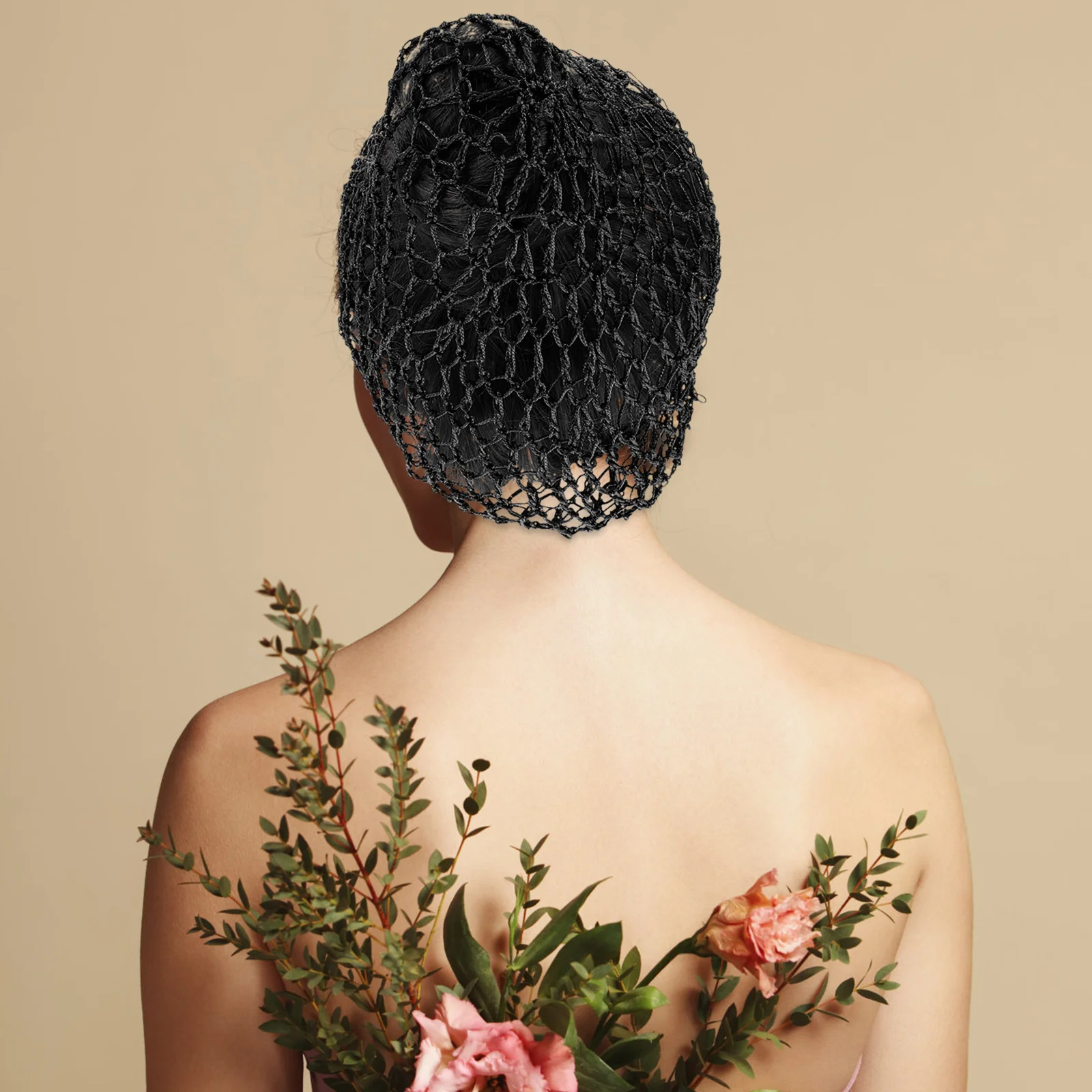 

Hair Net Bands Crochet Rayon Black Stretchy Elastic Hairnet One Size Fits Most Hair Cover Victorian Costume Hairnets for Women