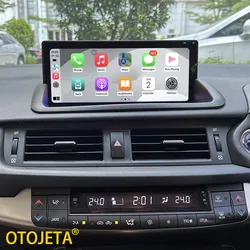 차량용 멀티미디어 비디오 플레이어, 렉서스 CT200h CT200 H 2013 GPS 오토라디오 카플레이 헤드 유닛, 퀄컴 665 RHD 안드로이드 스크린, 10.25 인치