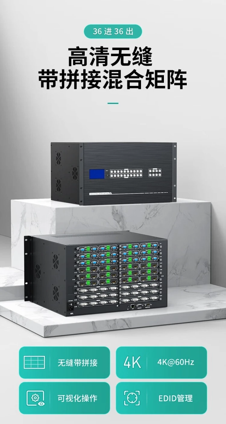 Seamless splicing matrix card type 36 in 36 out