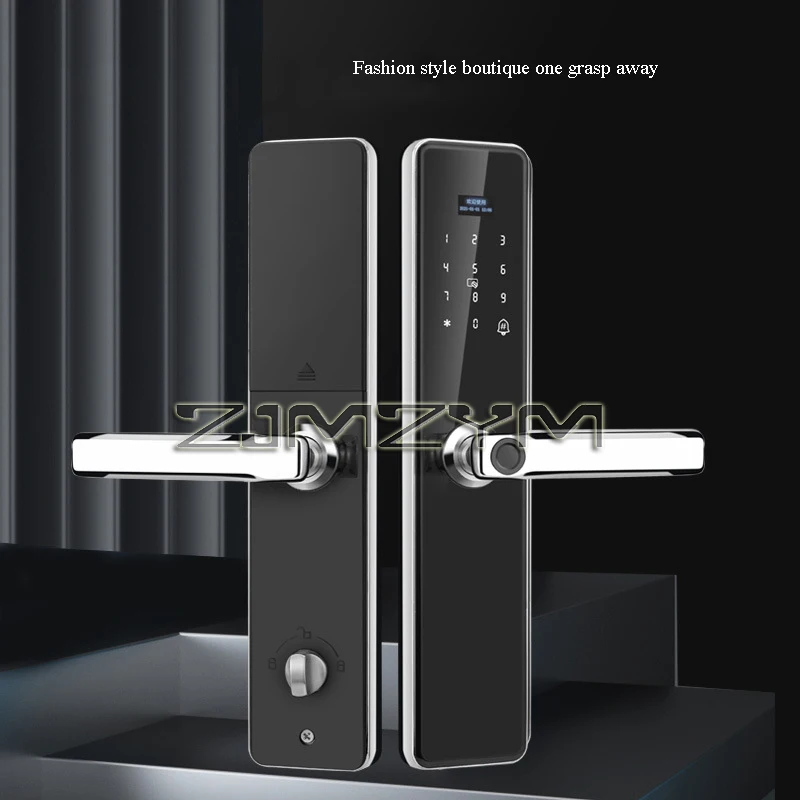 Stainless Steel Fingerprint Lock, Advanced Waterproof, Anti-theft Door, Password Swipe Card, Biometrics APP Unlock for Home